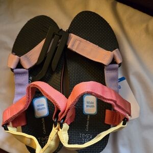 NWT Time & Tru Platform Nature Sandals Size 8W